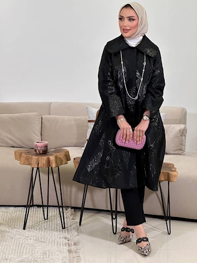 صورة جاكيت طويل نسائي